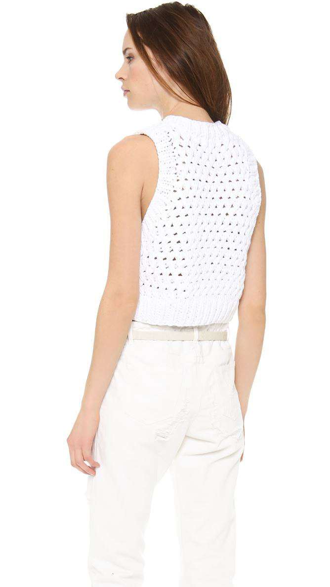 A.L.C. OVERSIZED CROSS-RIB CROP SWEATER SMALL - Image 2