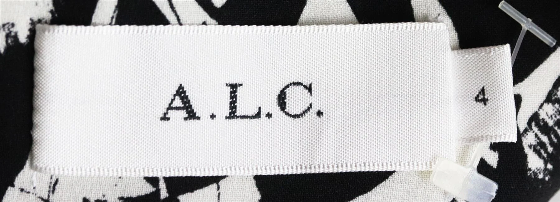 A.L.C. PRINTED SILK CREPE DE CHINE MAXI DRESS US 4 UK 8 - Image 5