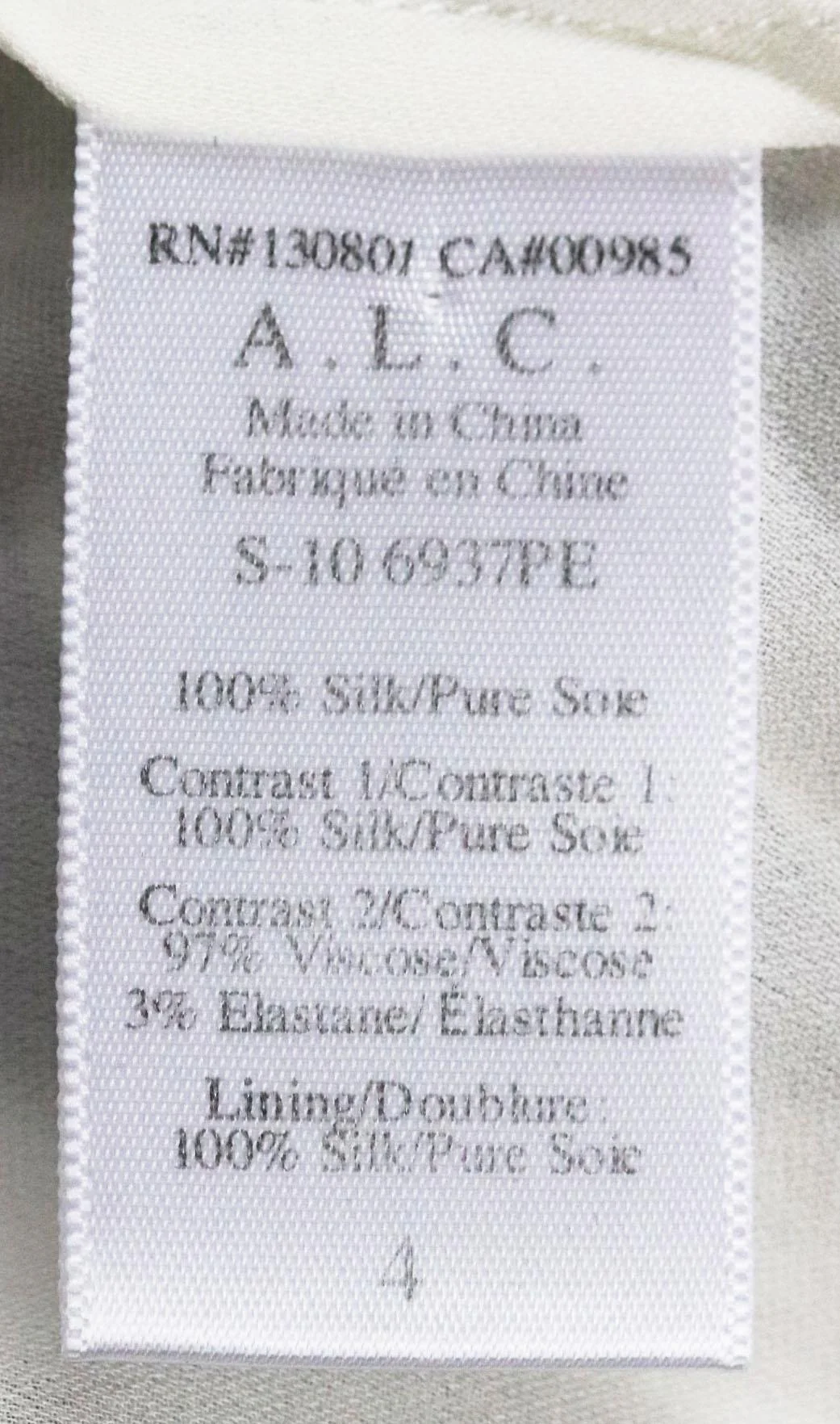 A.L.C. PRINTED SILK CREPE DE CHINE MAXI DRESS US 4 UK 8 - Image 6