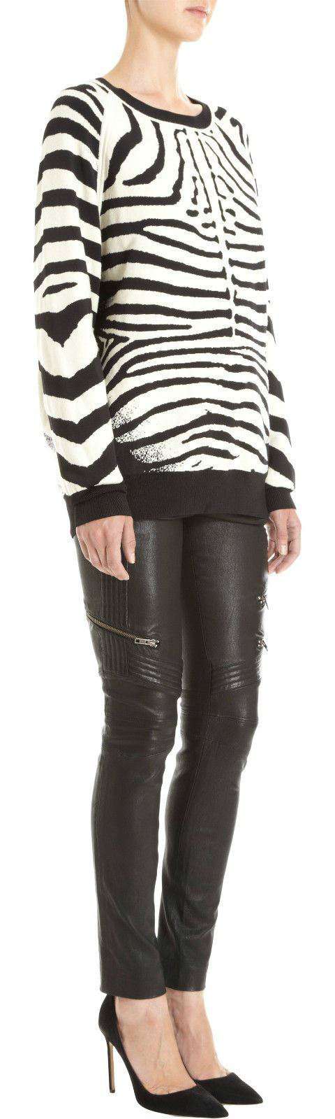 A.L.C. RIZZOU ZEBRA PRINT JUMPER SWEATER SMALL - Image 7
