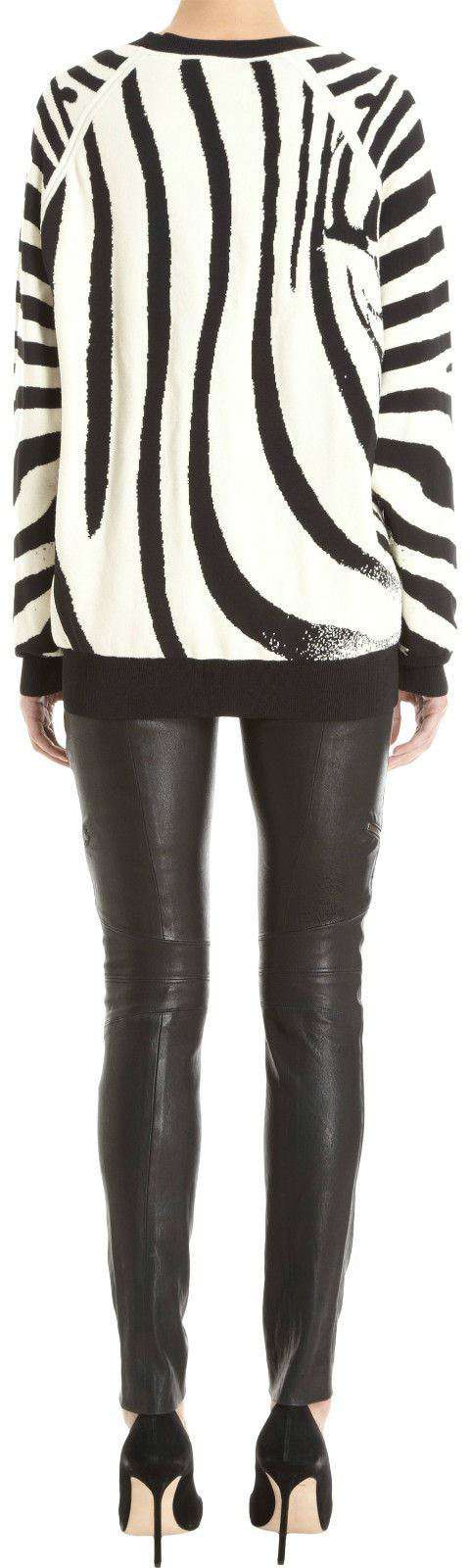 A.L.C. RIZZOU ZEBRA PRINT JUMPER SWEATER SMALL - Image 8
