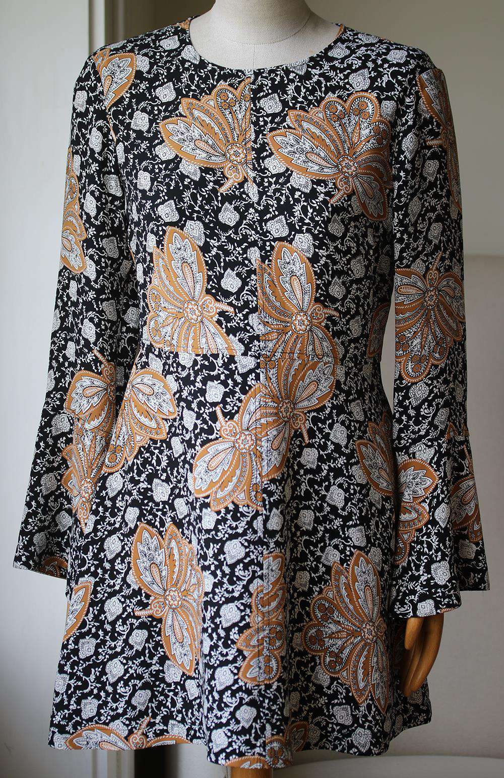 A.L.C. TRIXIE PRINTED SILK MINI DRESS US 8 UK 12 - Image 2