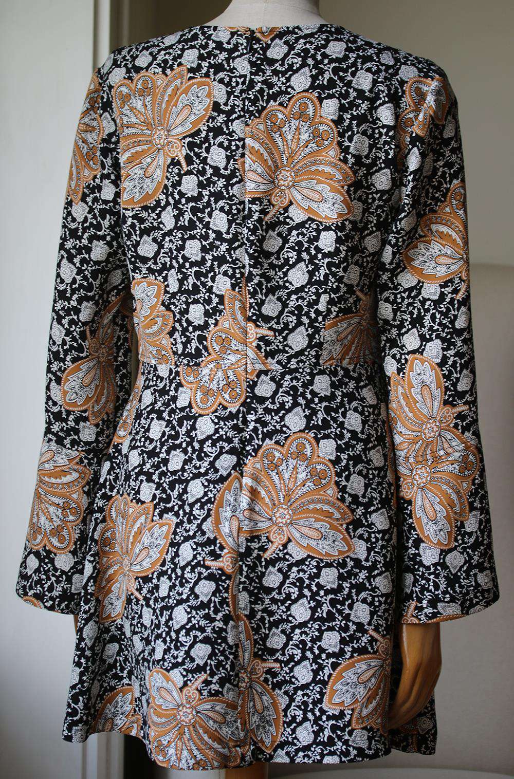 A.L.C. TRIXIE PRINTED SILK MINI DRESS US 8 UK 12 - Image 4