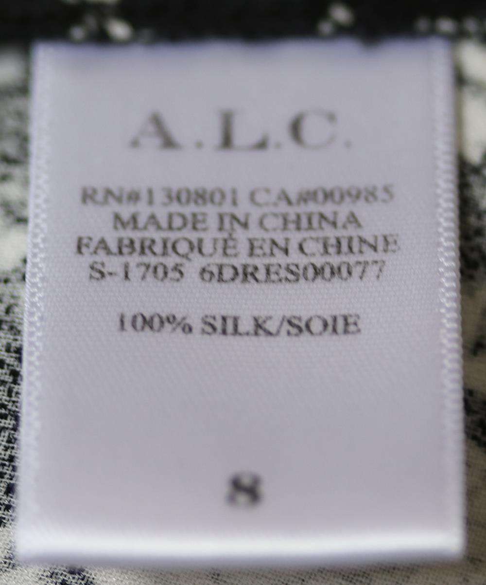 A.L.C. TRIXIE PRINTED SILK MINI DRESS US 8 UK 12 - Image 6