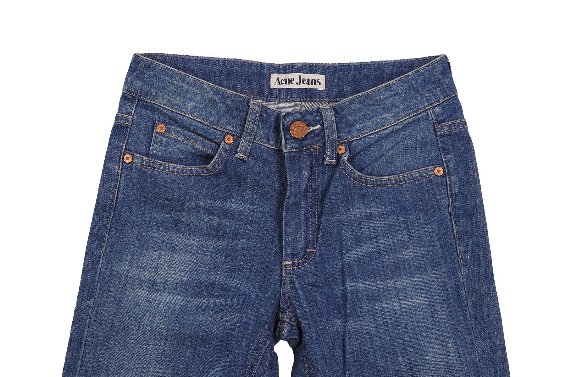ACNE JEANS BLUE MID RISE SKINNY JEANS W25 UK 6-8 - Image 3