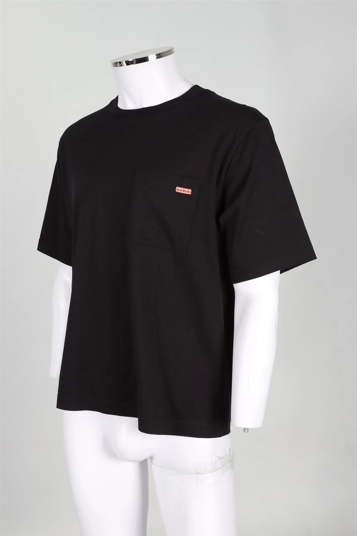 ACNE STUDIOS BLACK MEN'S COTTON T-SHIRT SMALL - Image 3