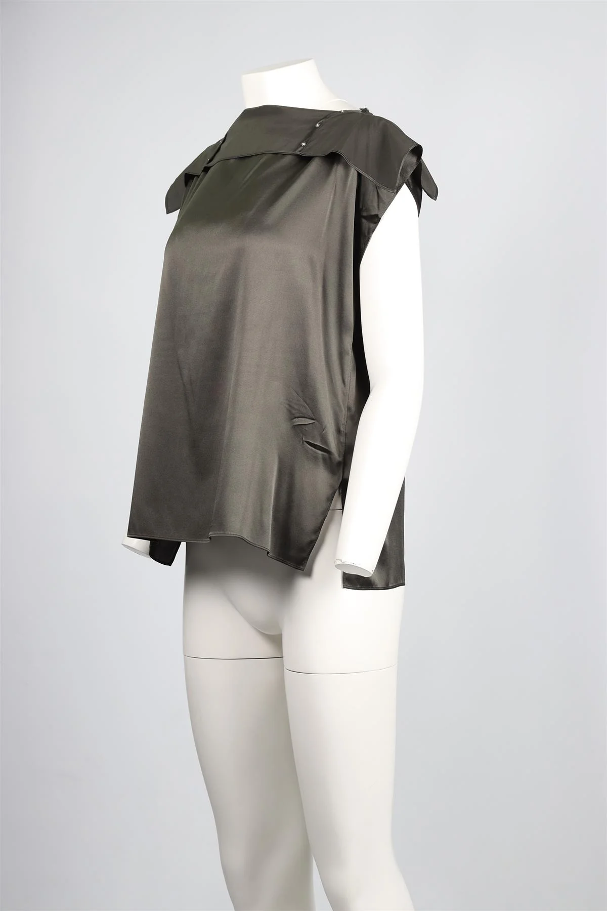 ACNE STUDIOS GREEN SILK TOP FR 38 UK 10 - Image 3