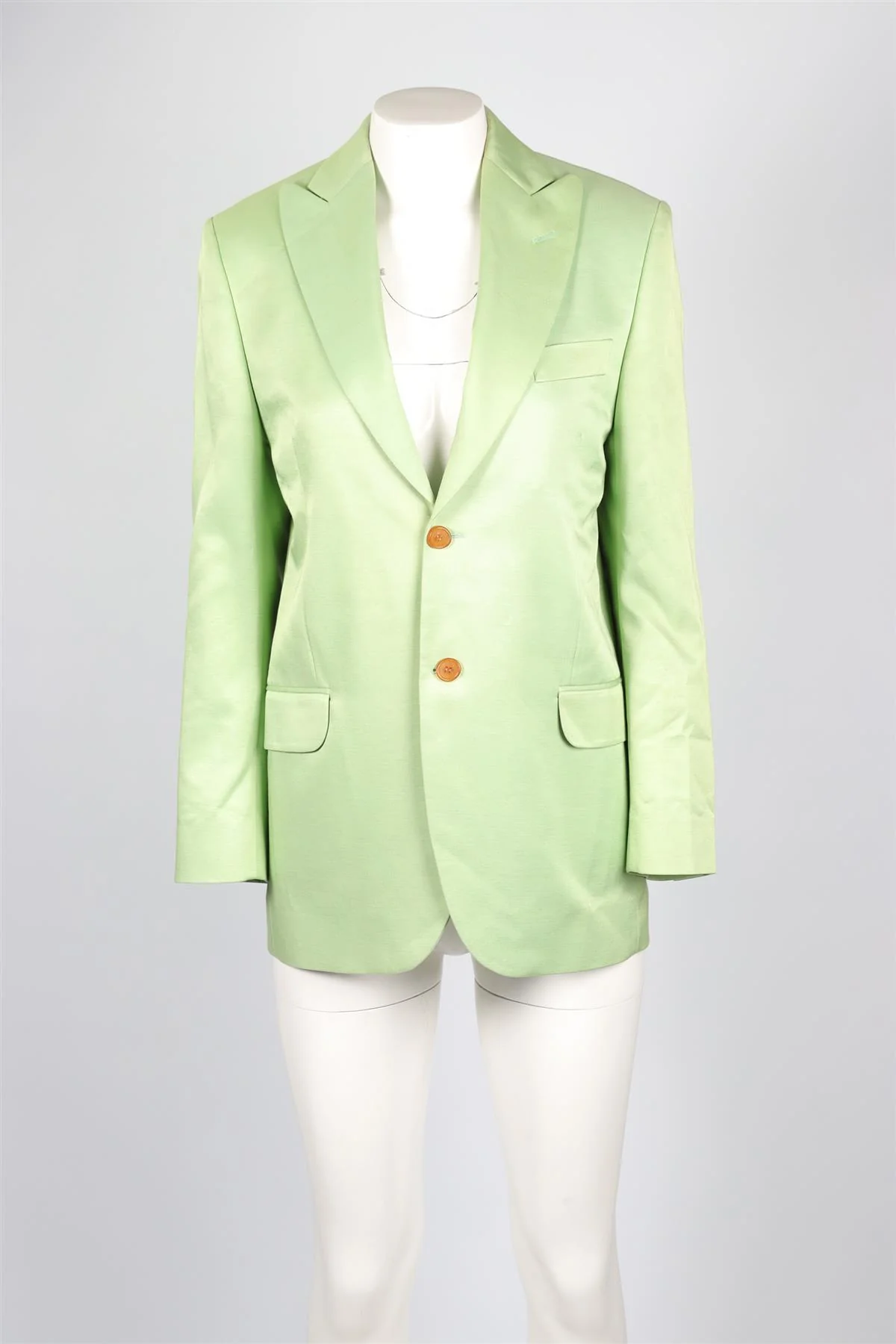 ACNE STUDIOS GREEN WOOL BLAZER IT 36 UK 4 - Image 2
