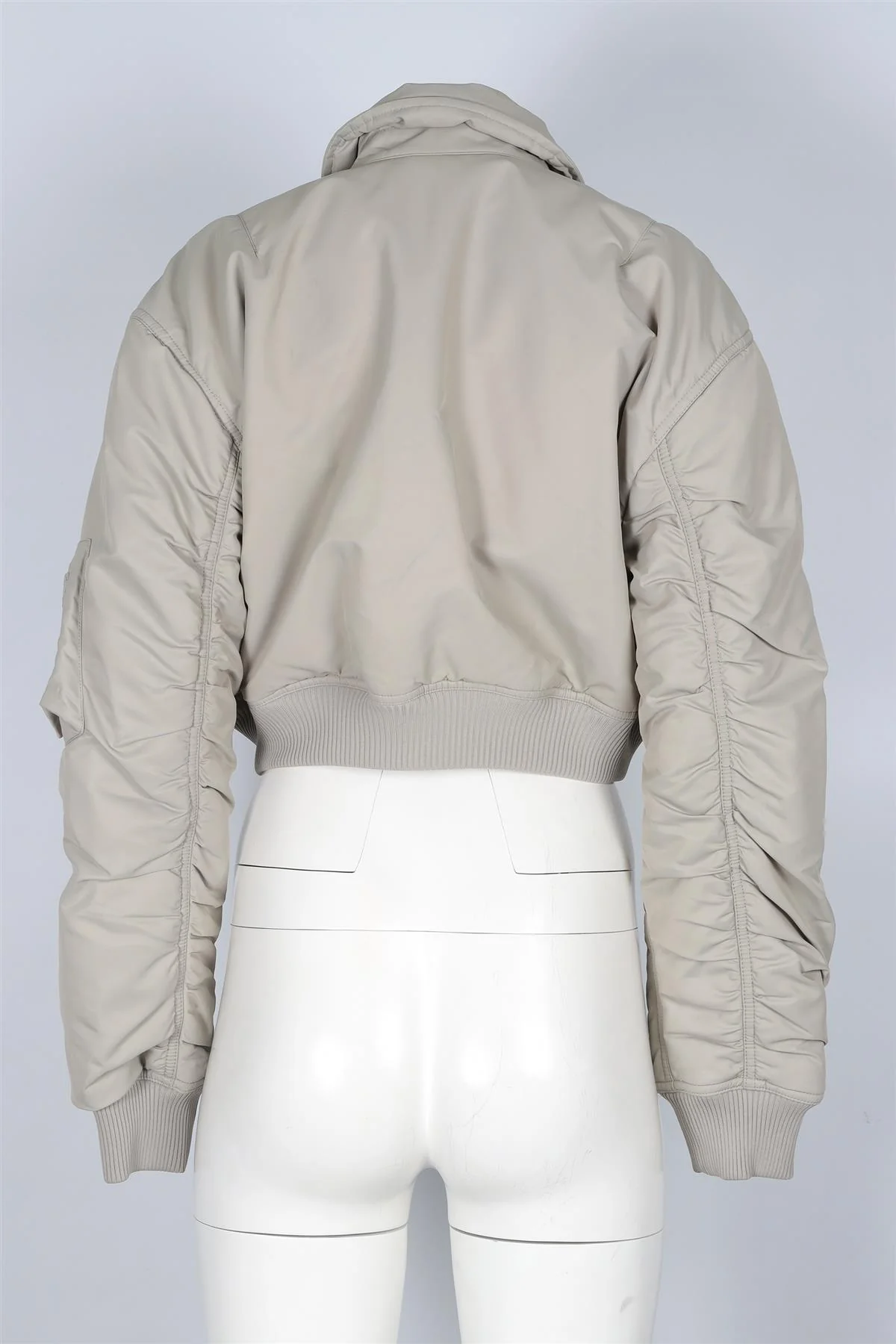 ACNE STUDIOS GREY SHELL BOMBER JACKET EU 38 UK 10 - Image 4