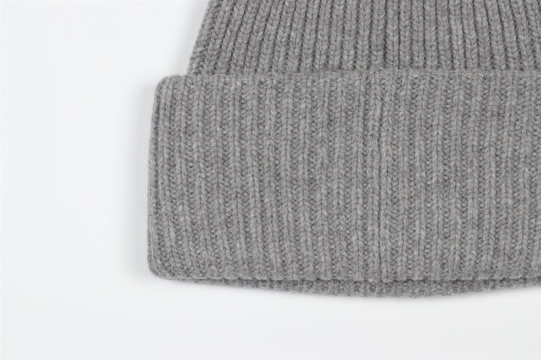 ACNE STUDIOS GREY WOOL BEANIE ONE SIZE - Image 5