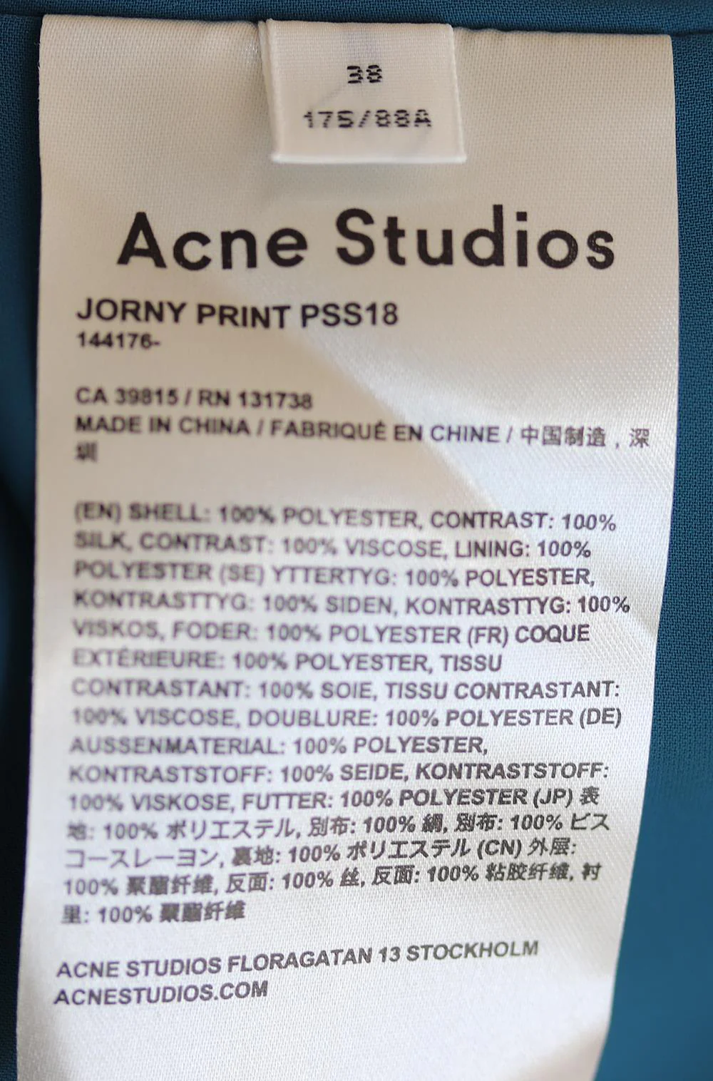 ACNE STUDIOS JORNY FLORAL PRINT CREPE MINI DRESS DT 38 UK 12 - Image 6