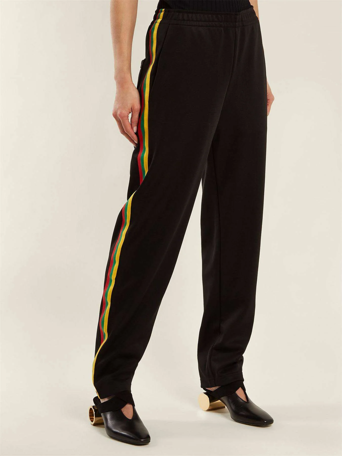 ACNE STUDIOS NORWICH FACE SIDE STRIPE JERSEY TRACK PANTS MEDIUM - Image 2