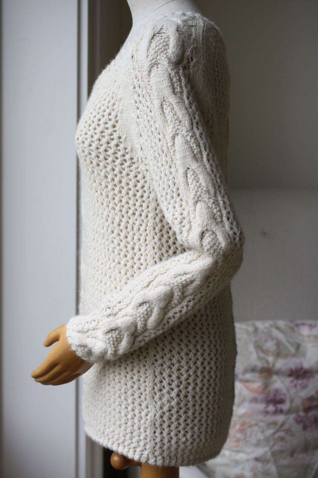 ACQUAVERDE ALPACA BLEND OPEN KNIT SWEATER MEDIUM - Image 3