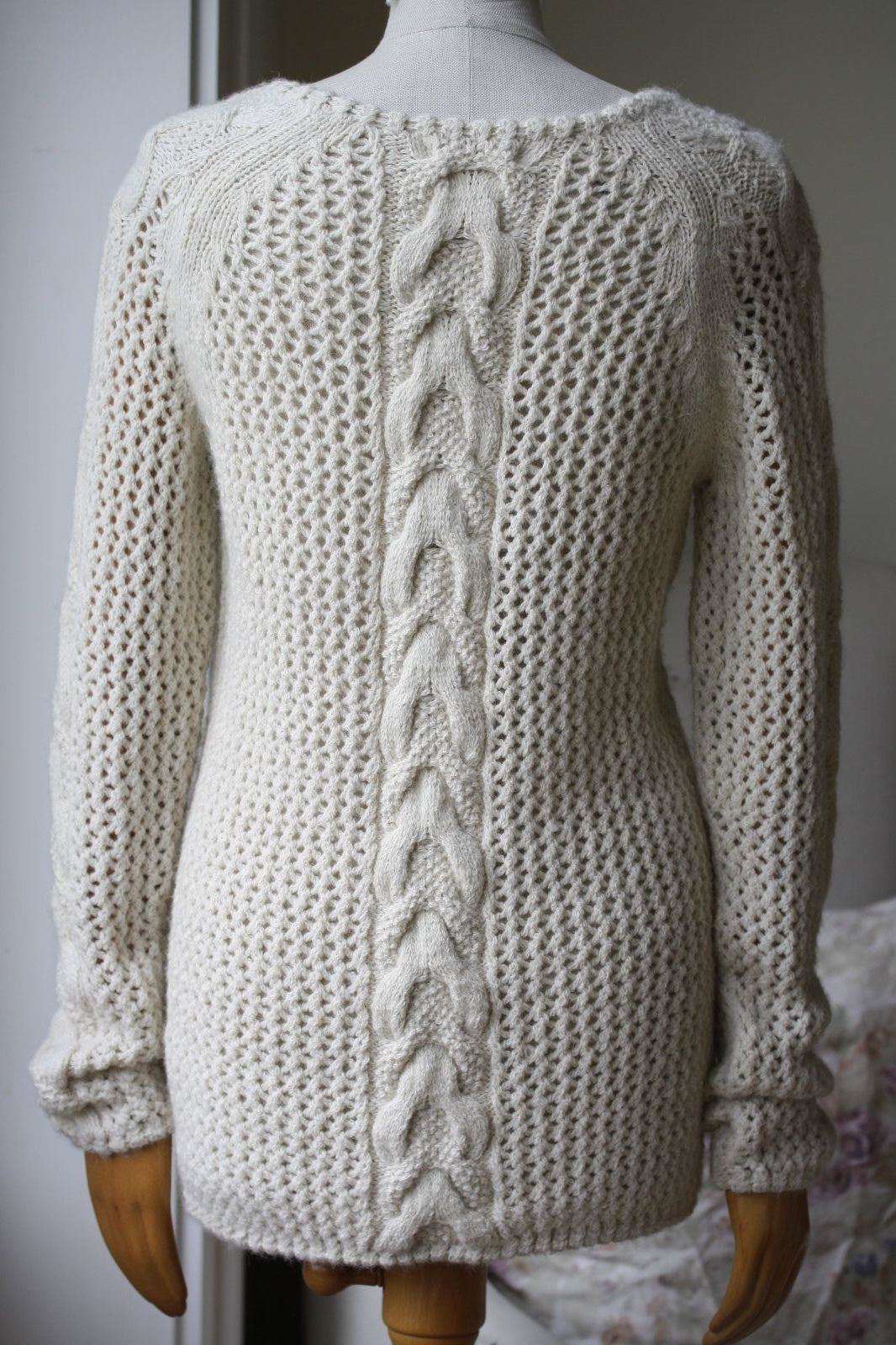 ACQUAVERDE ALPACA BLEND OPEN KNIT SWEATER MEDIUM - Image 4