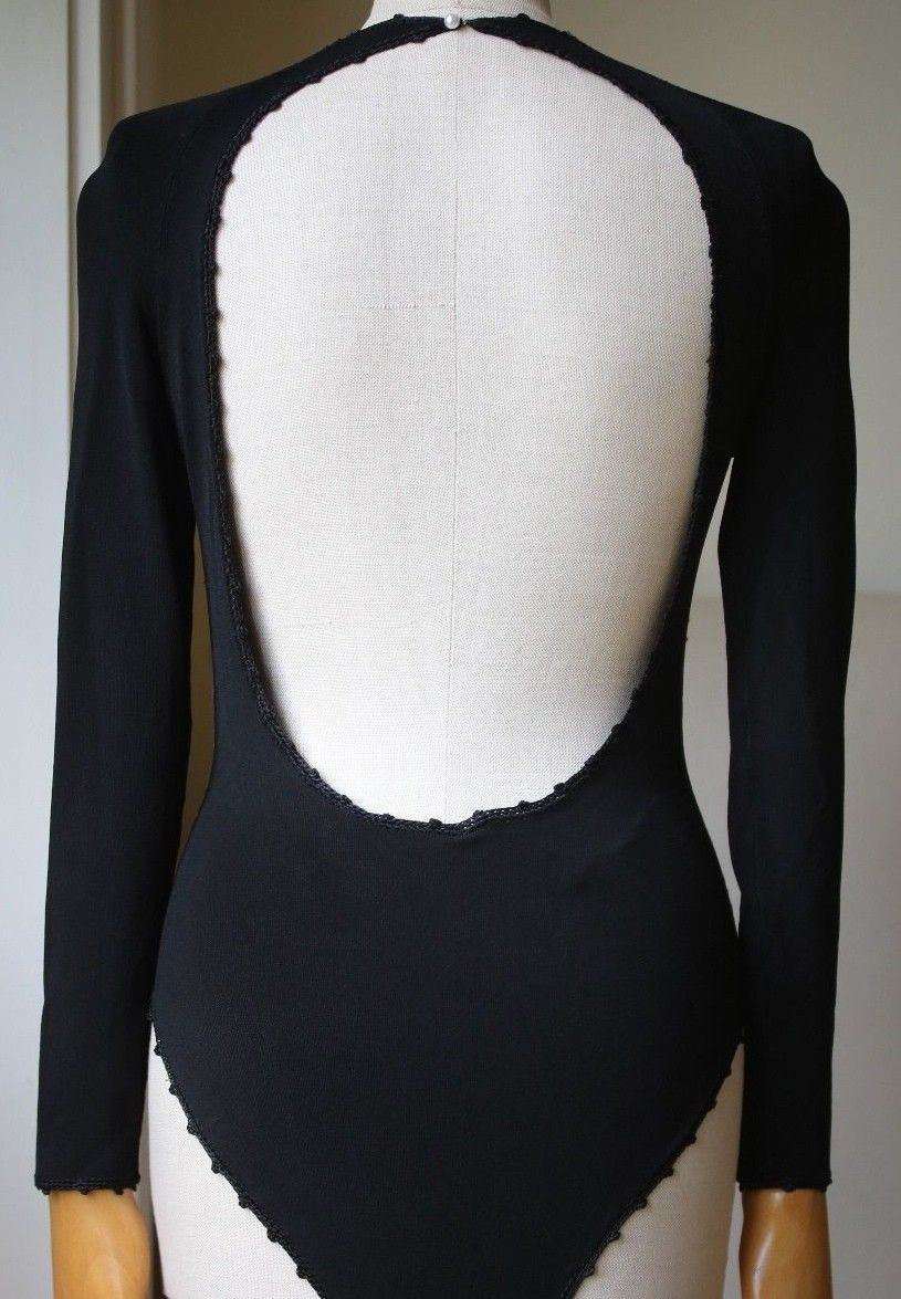 ADAM SELMAN LONG-SLEEVE CROCHET BODYSUIT US 0 UK 4 - Image 6