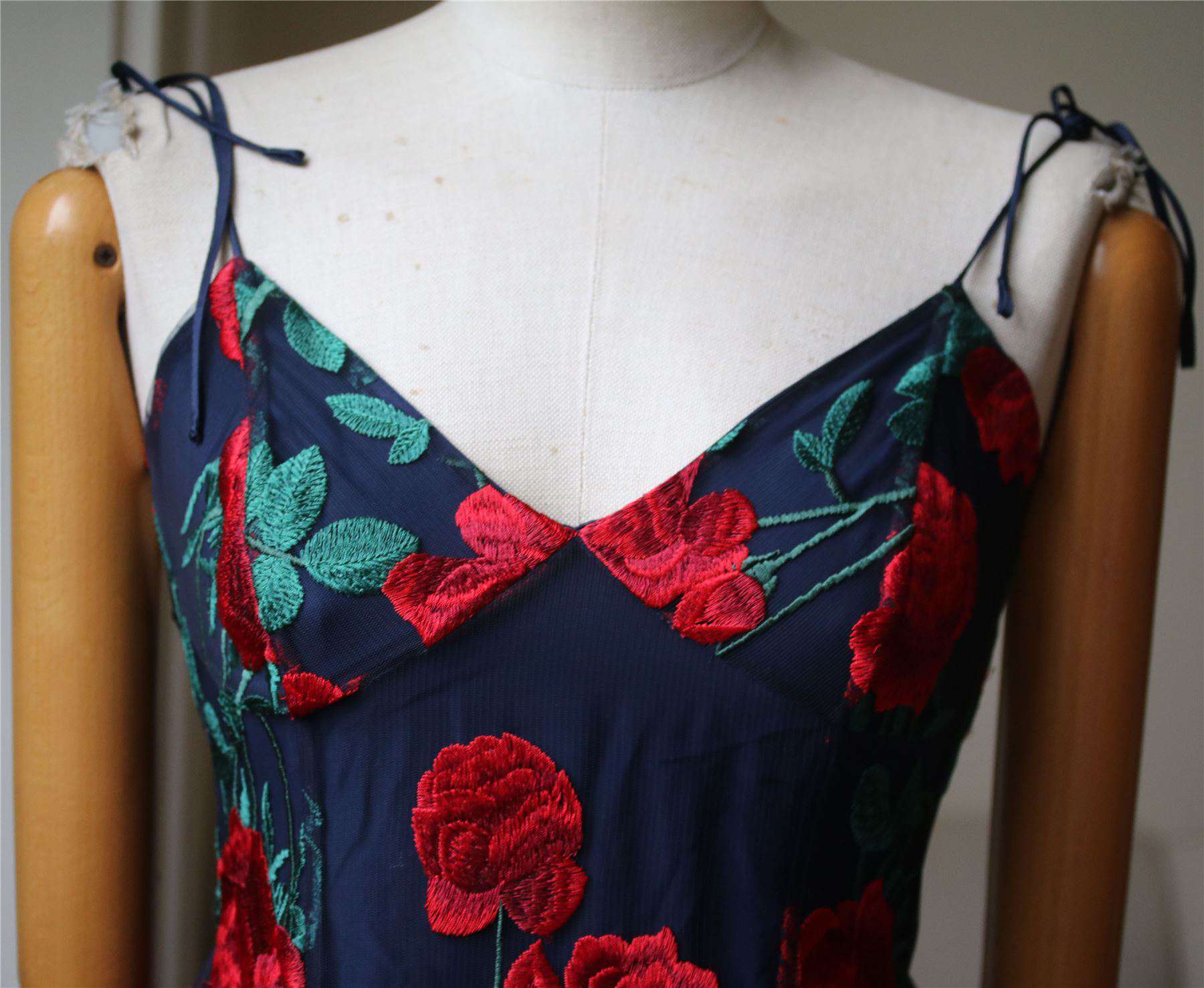 ADAM SELMAN ROSE EMBROIDERED TULLE GOWN US 8 UK 12 - Image 4