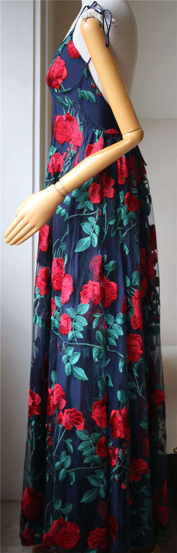 ADAM SELMAN ROSE EMBROIDERED TULLE GOWN US 8 UK 12 - Image 5