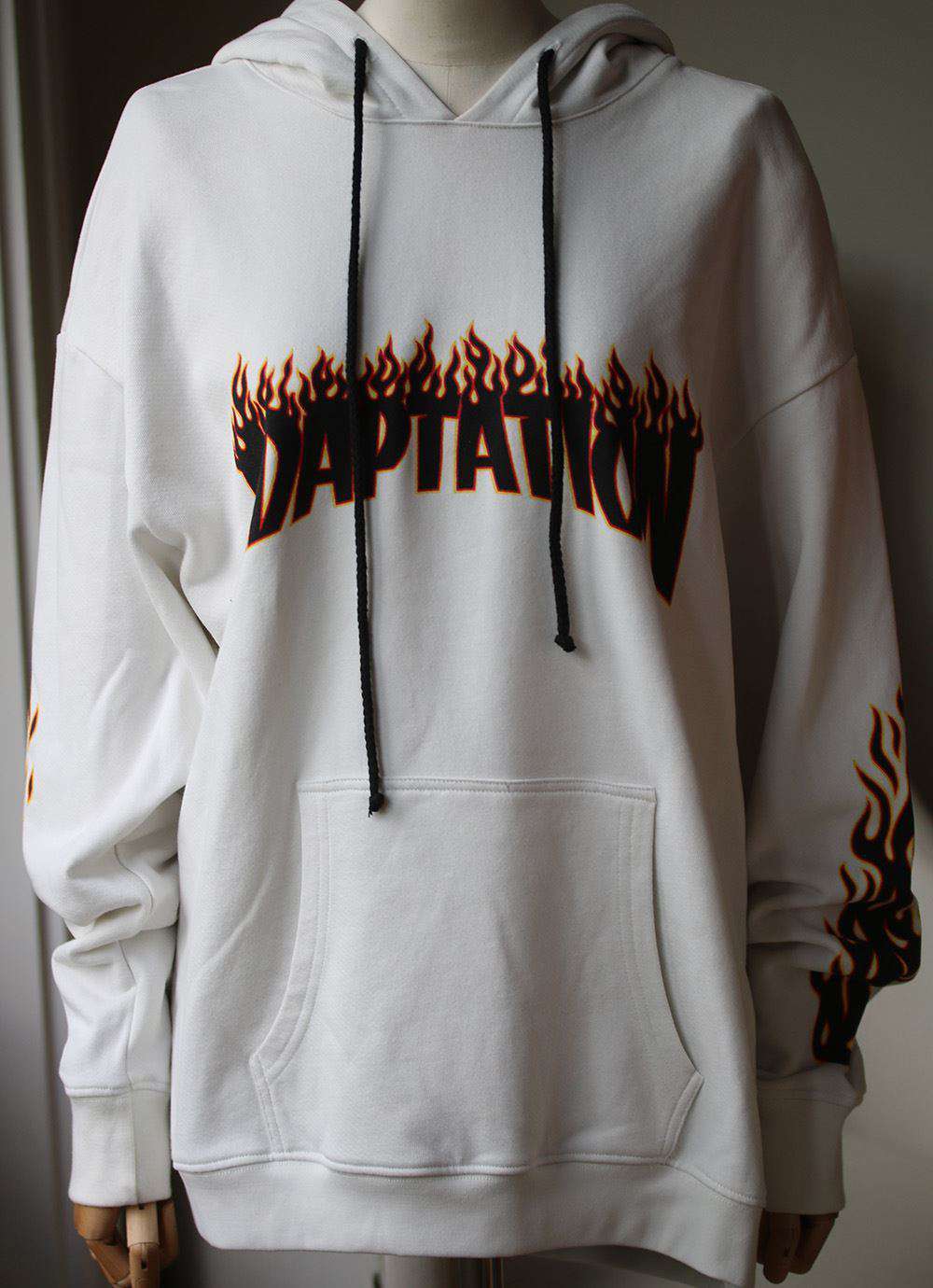 ADAPTATION FLAME LOGO EMBROIDERED HOODIE XSMALL - Image 3