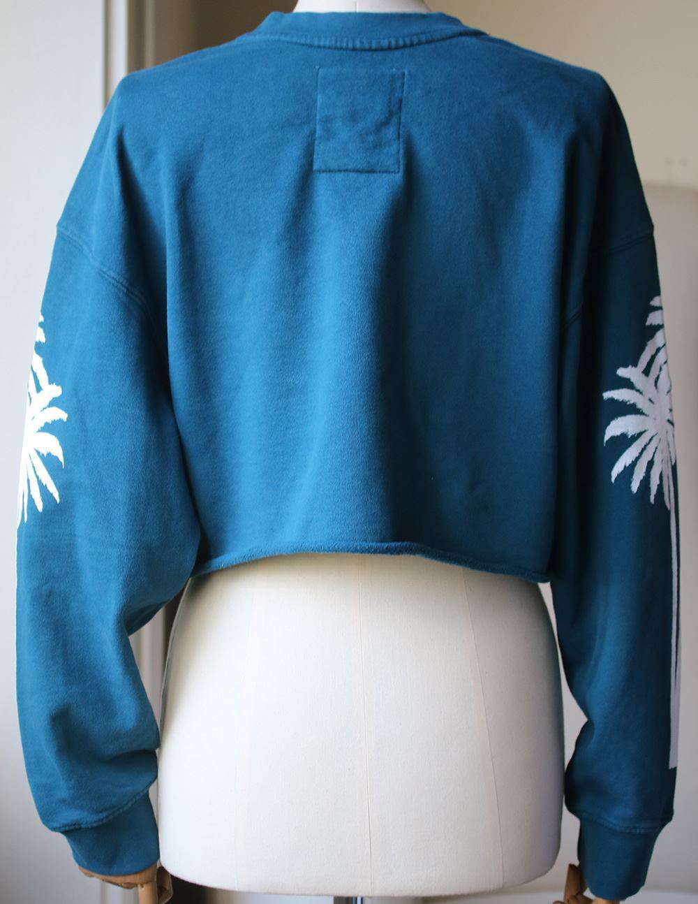 ADAPTATION PALM PRINT CROPPED SWEATER SMALL - Image 5