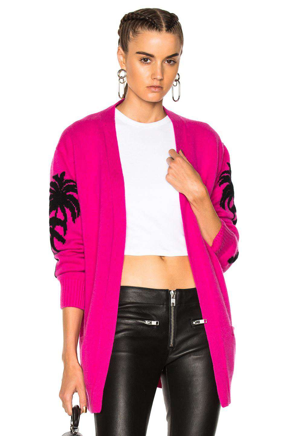 ADAPTATION PALM TREE CASHMERE CARDIGAN XSMALL
