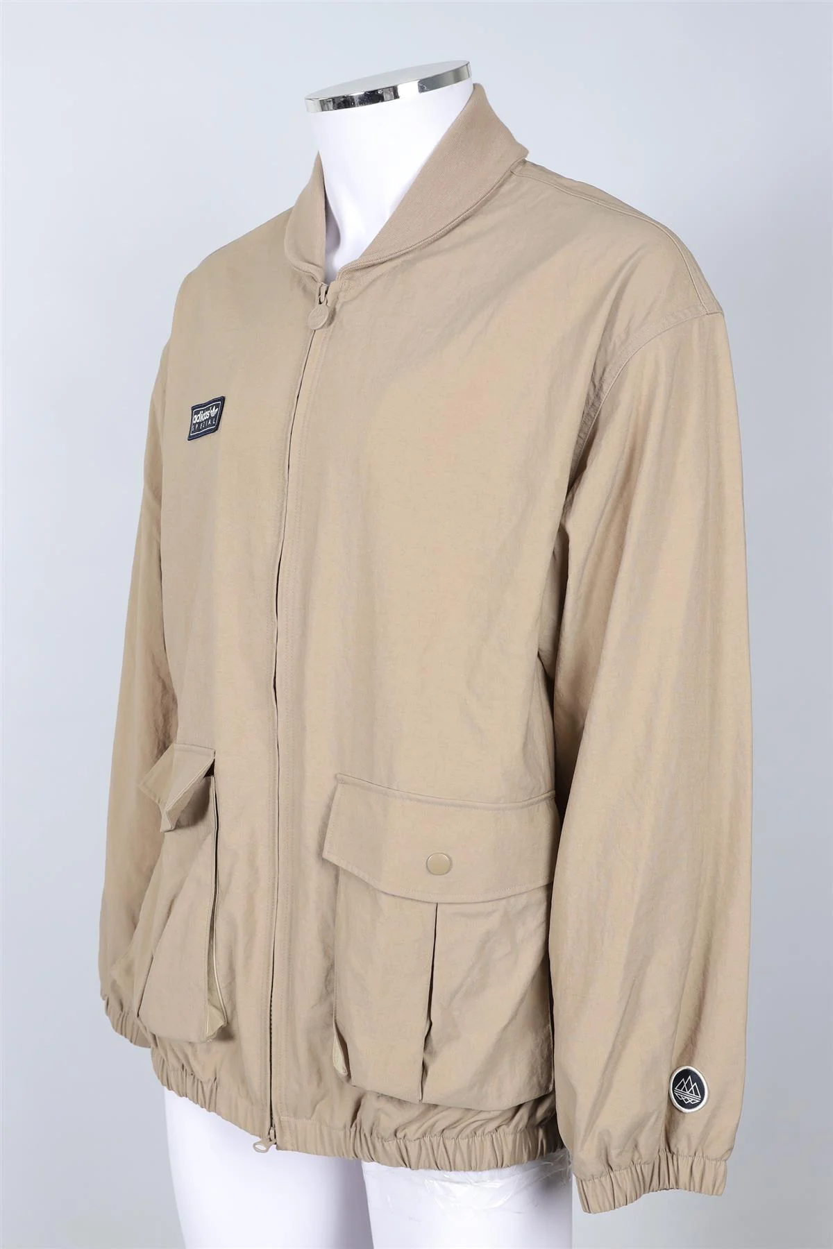 ADIDAS BEIGE MEN'S COTTON JACKET LARGE - Image 3