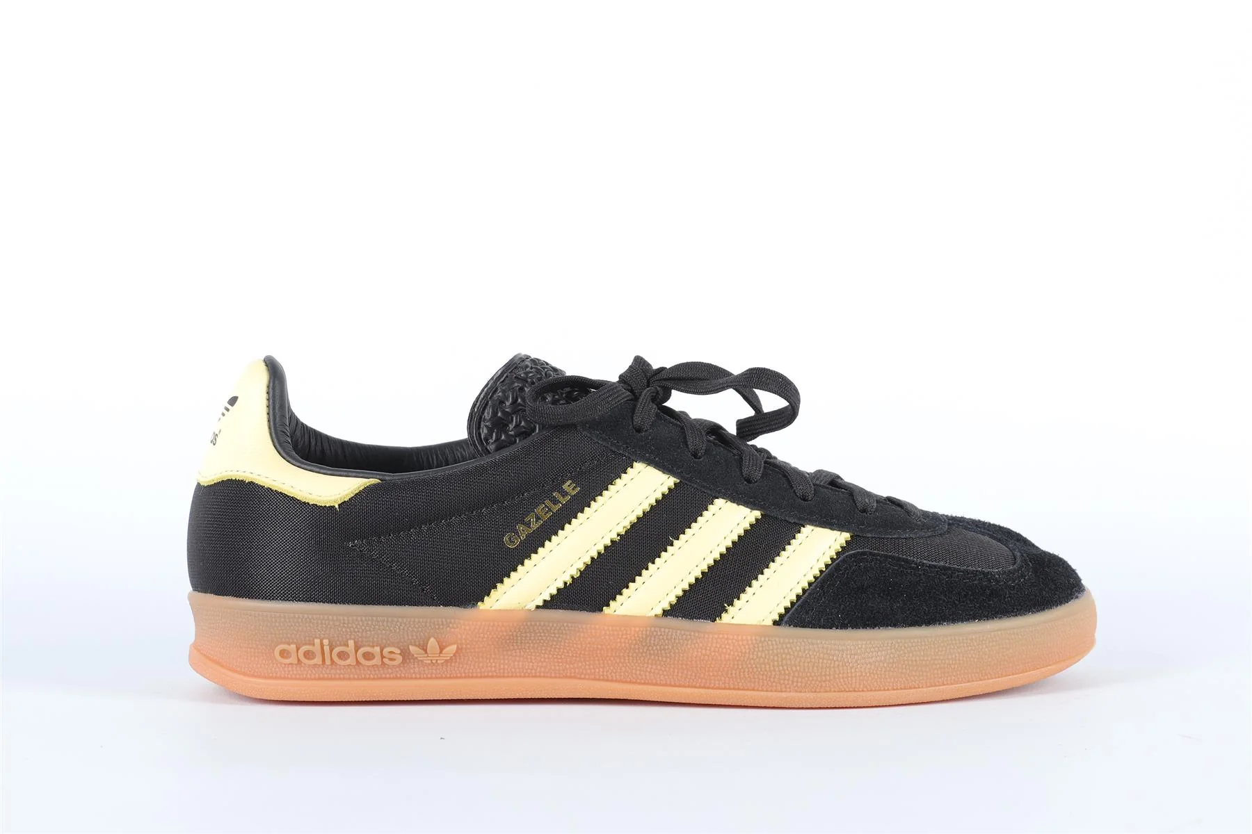 ADIDAS BLACK GAZELLE ALMOST YELLOW SNEAKERS EU 38.5 UK 5.5 US 6 - Image 2