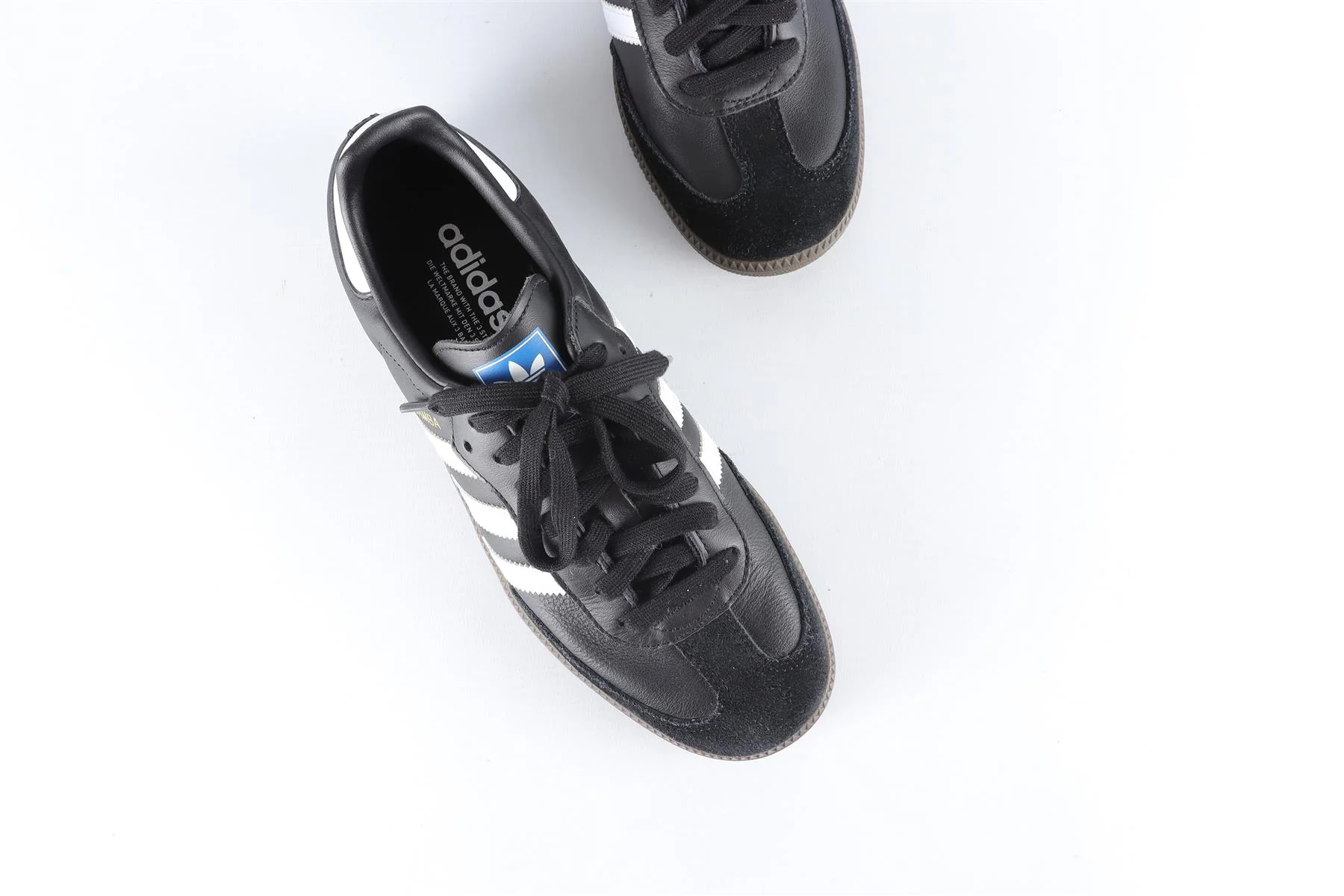 ADIDAS BLACK SAMBA CORE BLACK CLOUD WHITE SNEAKERS EU 39 1/3 UK 6 US 6.5 - Image 4
