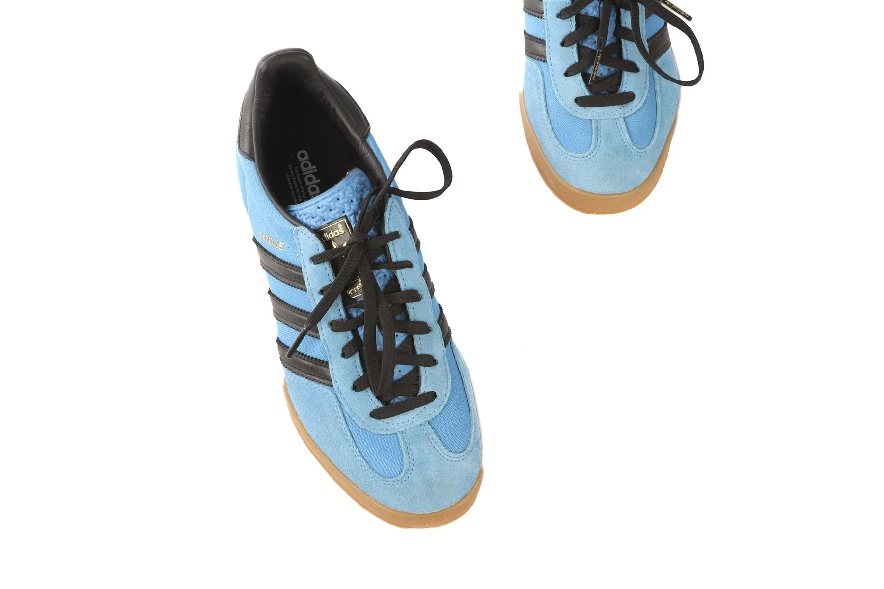 ADIDAS BLUE GAZELLE BRIGHT BLUE BLACK GUM SNEAKERS EU 38 2/3 UK 5.5 US 7 - Image 4