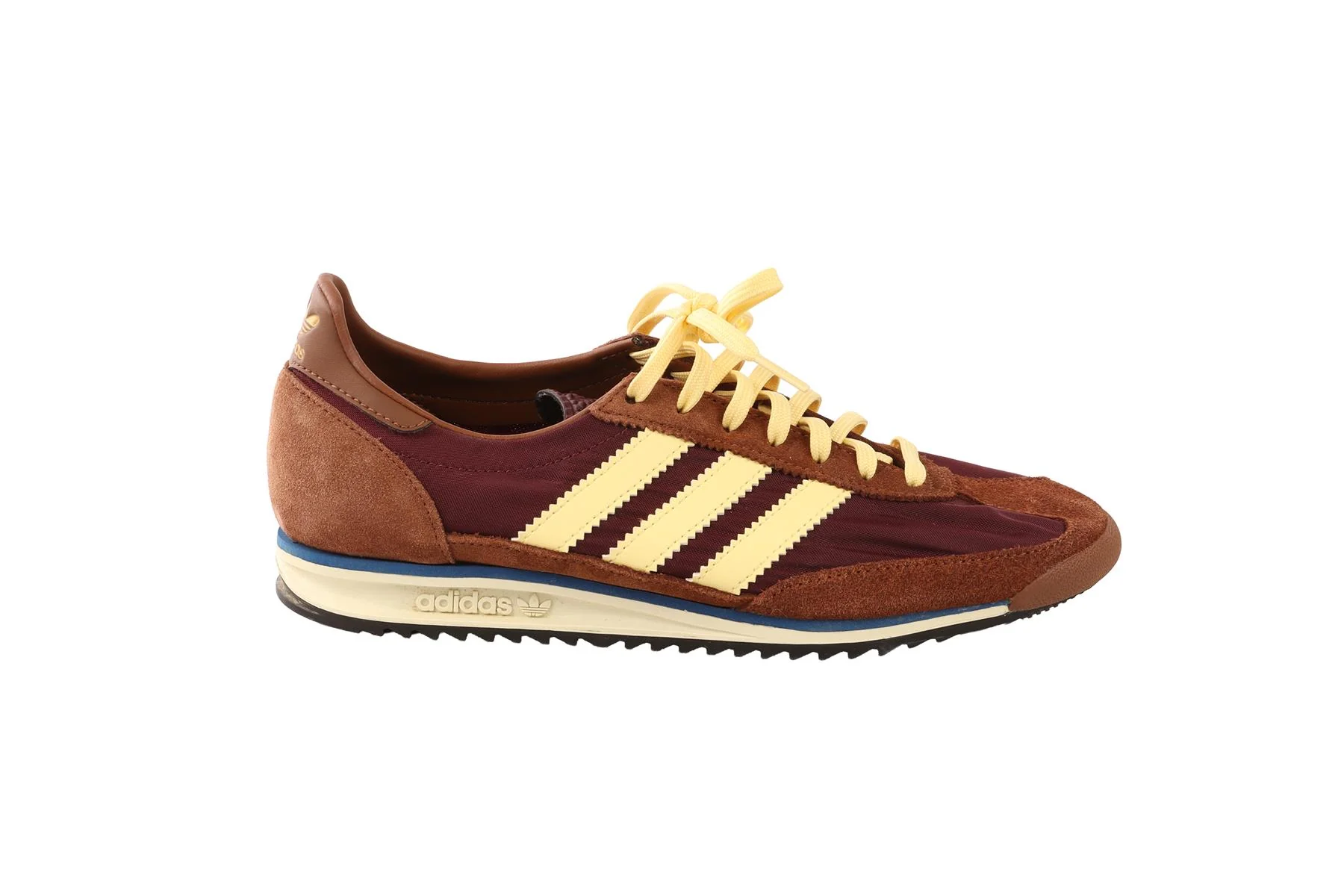 ADIDAS BURGUNDY SL 72 MAROON ALMOST YELLOW SNEAKERS EU 39 UK 6 US 9 - Image 2