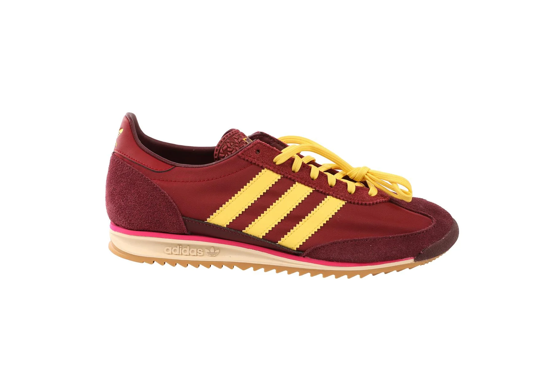 ADIDAS BURGUNDY SL 72 NOBLE MAROON SPRING YELLOW SNEAKERS EU 40 UK 6.5 US 8 - Image 2