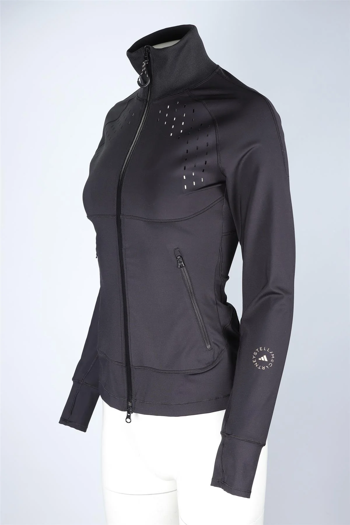 ADIDAS BY STELLA MCCARTNEY BLACK JERSEY JACKET SMALL - Image 3