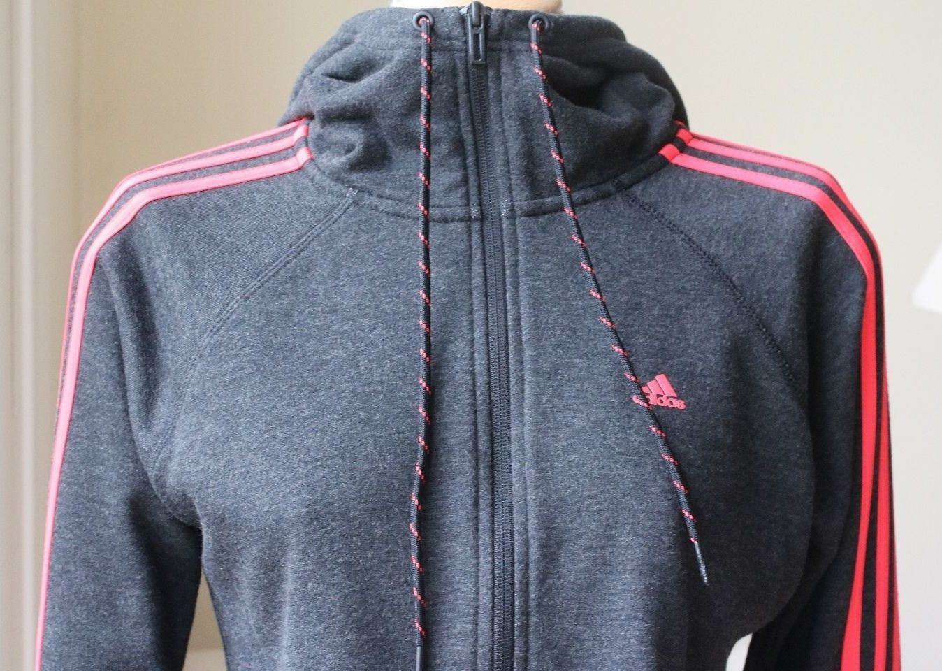 ADIDAS ESSENTIALS 3-STRIPES ZIP-UP HOODED JACKET SMALL - Image 5