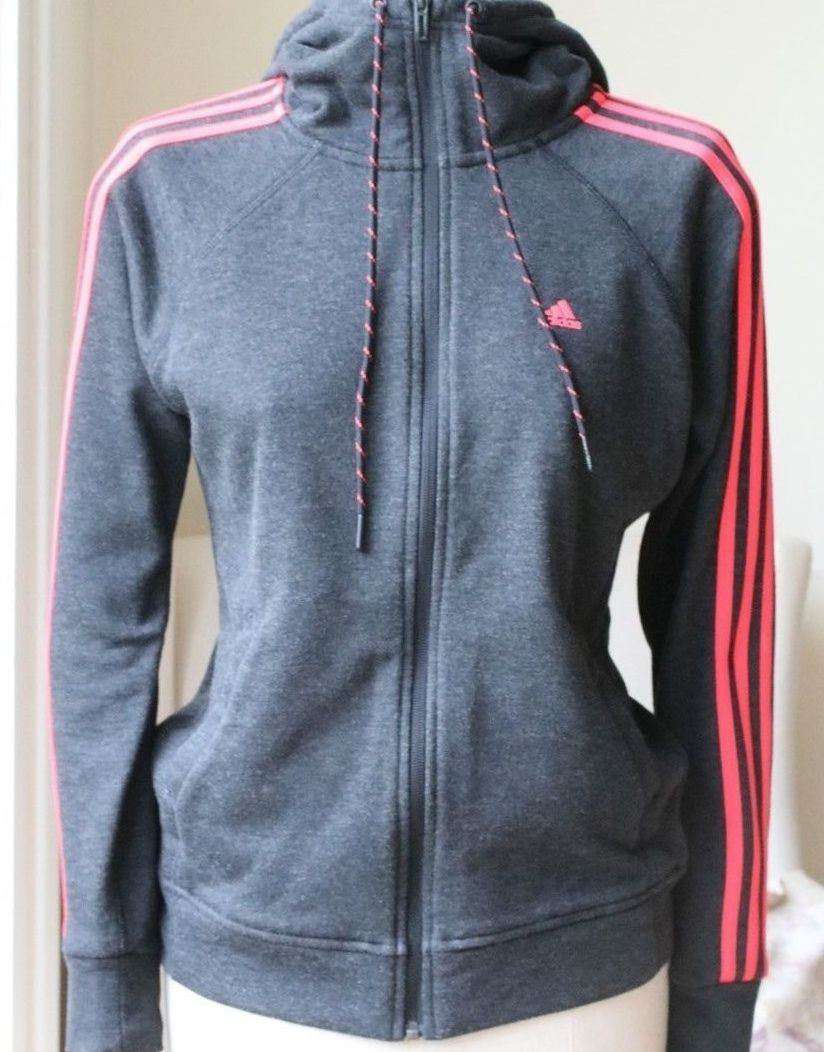 ADIDAS ESSENTIALS 3-STRIPES ZIP-UP HOODED JACKET SMALL - Image 8