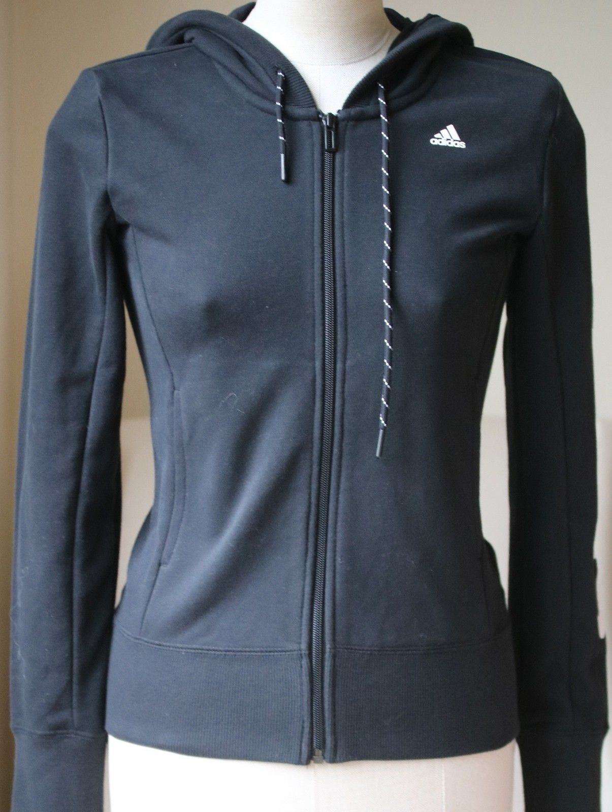 ADIDAS ESSENTIALS LINEAR FULL ZIP HOODIE XSMALL - Image 3