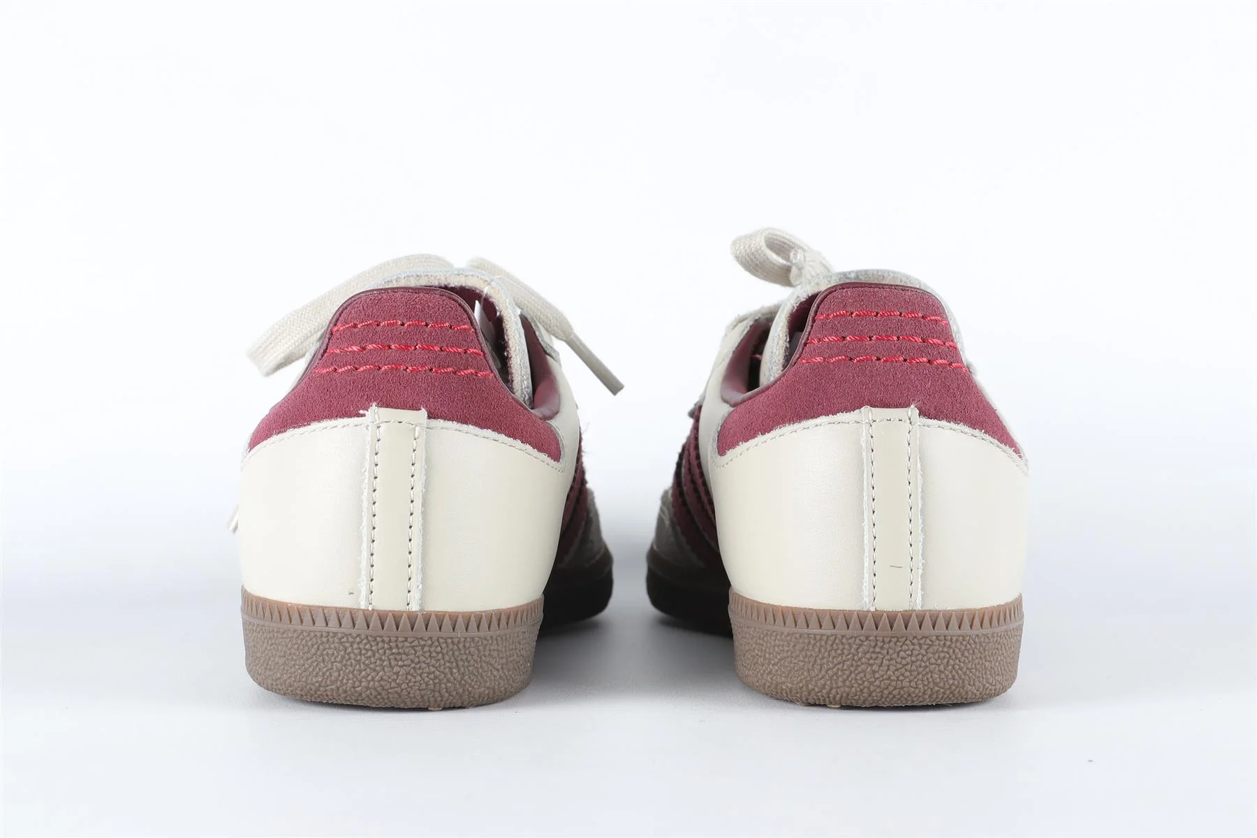 ADIDAS GREY SAMBA PUTTY GREY MAROON SNEAKERS EU 38 2/3 UK 5.5 US 6 - Image 5