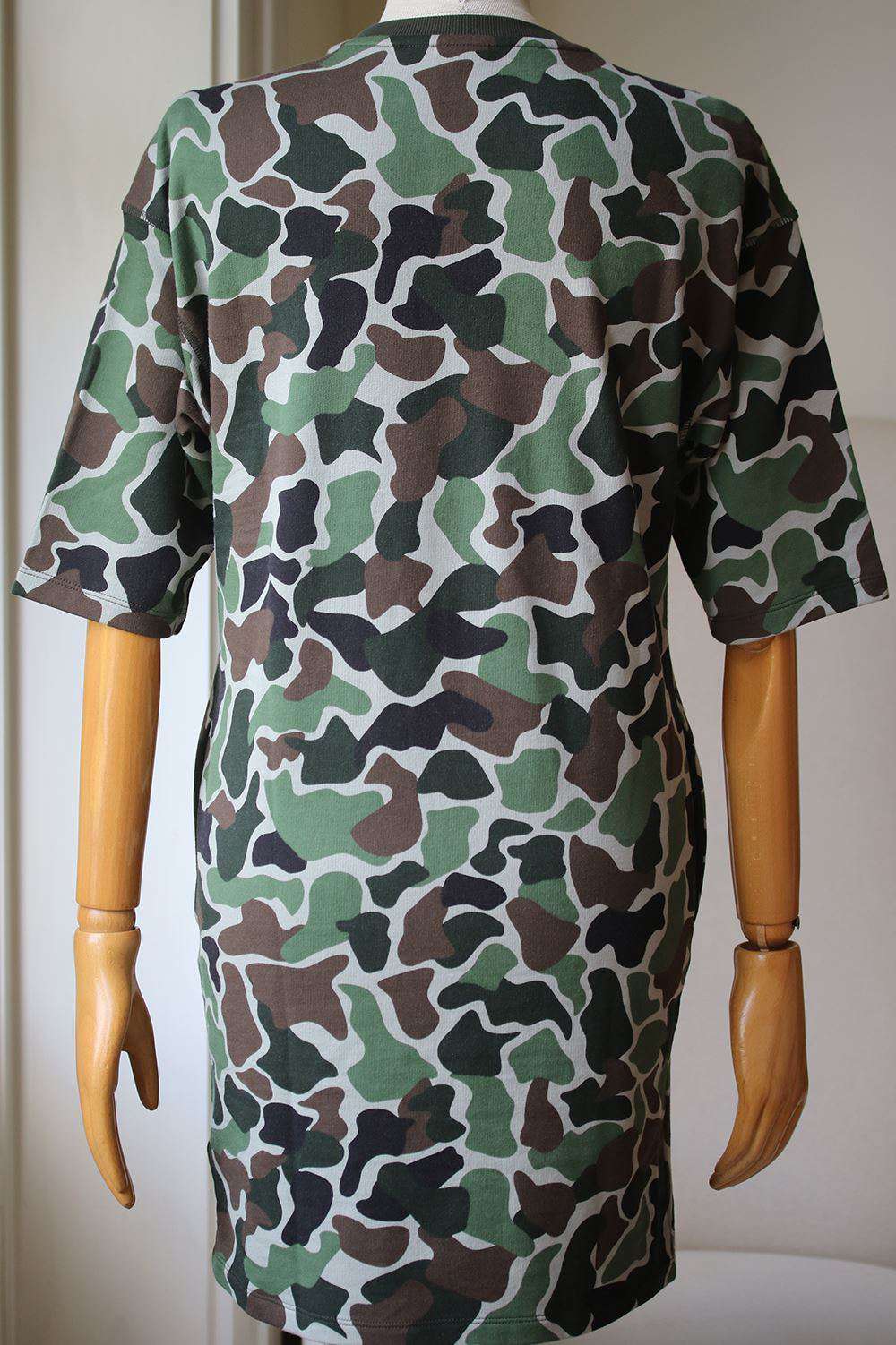 ADIDAS ORIGINALS CAMO COTTON T-SHIRT DRESS UK 6 - Image 4