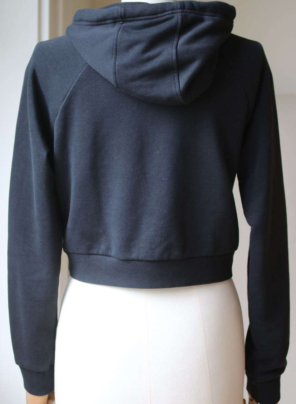ADIDAS ORIGINALS CROPPED HOODIE WITH TREFOIL LOGO UK 8 - Image 5