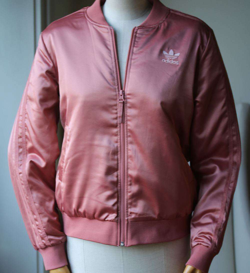 ADIDAS ORIGINALS LOGO BACK BOMBER JACKET UK 10 - Image 3