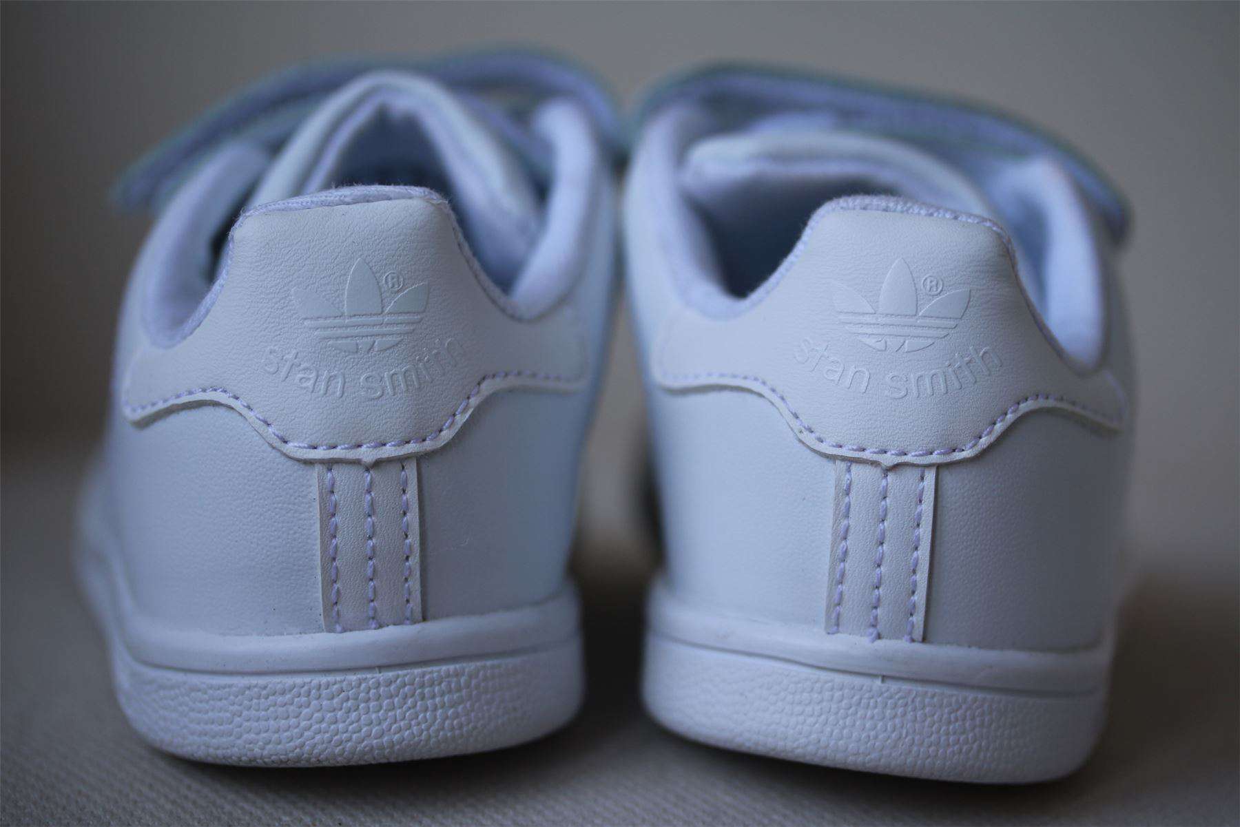 ADIDAS ORIGINALS STAN SMITH WHITE TRAINERS EU 24 UK 7 - Image 3