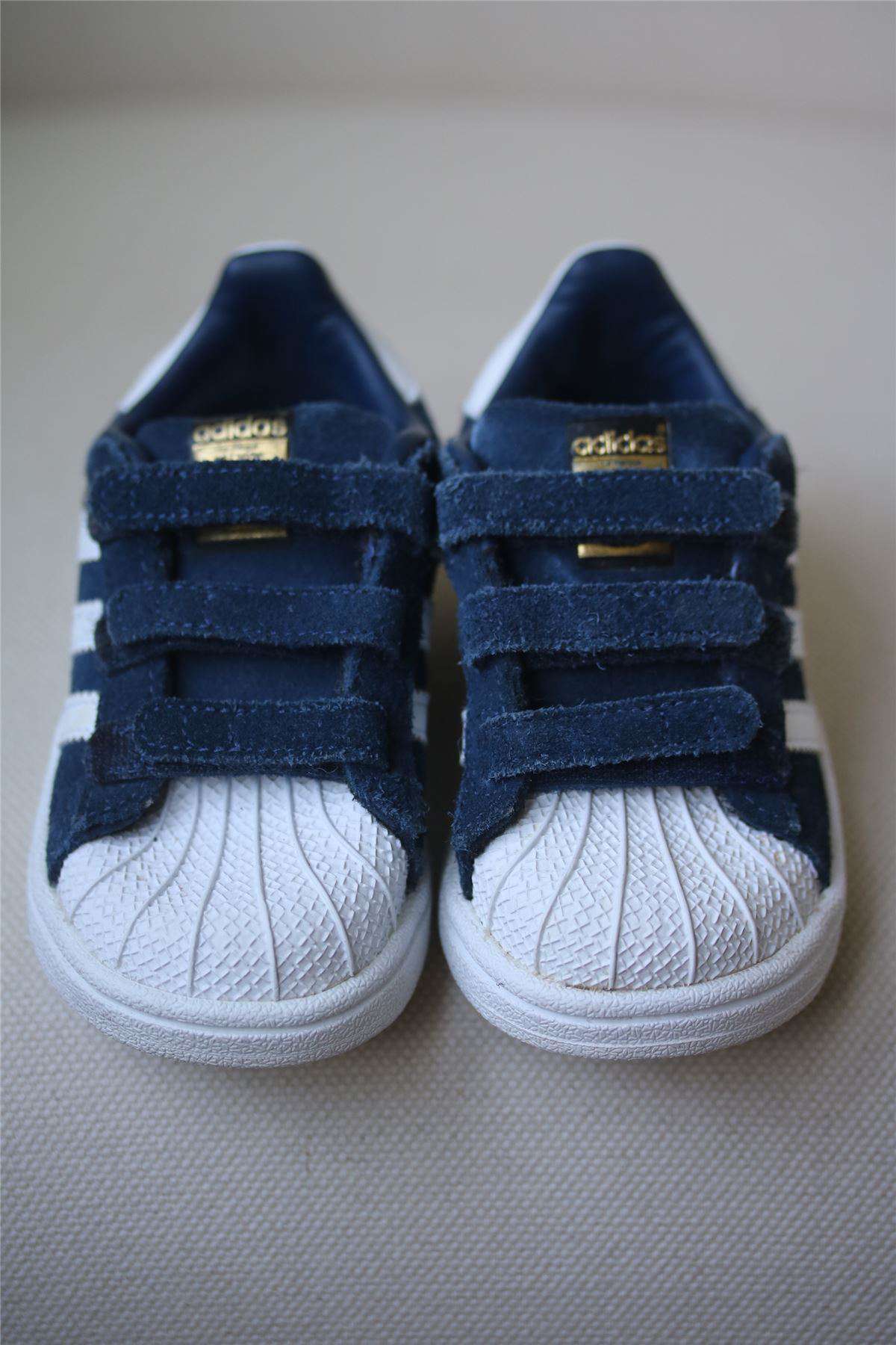 ADIDAS ORIGINALS SUPERSTAR KIDS BLUE TRAINERS EU 21 UK 5 - Image 2
