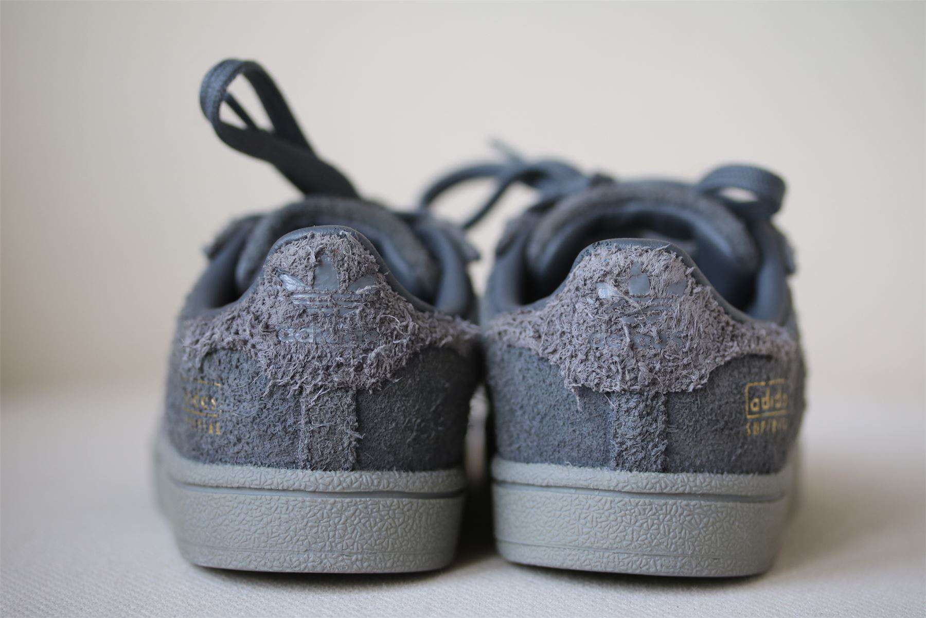 ADIDAS ORIGINALS SUPERSTAR KIDS GREY SUEDE TRAINERS EU 23 UK 6 - Image 3