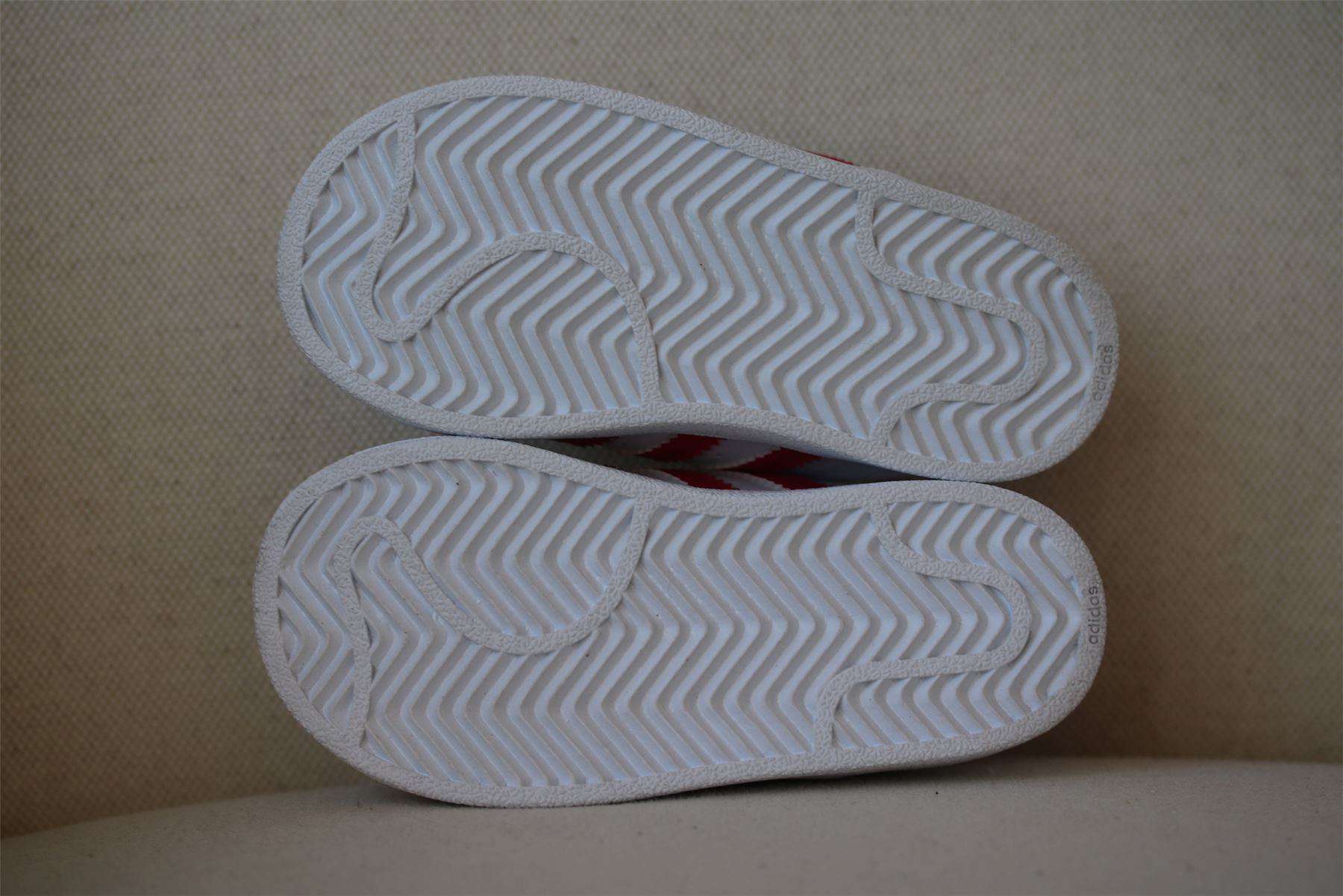 ADIDAS ORIGINALS SUPERSTAR KIDS WHITE & PINK VELCRO TRAINERS EU 25 UK 7.5K US 8K - Image 4