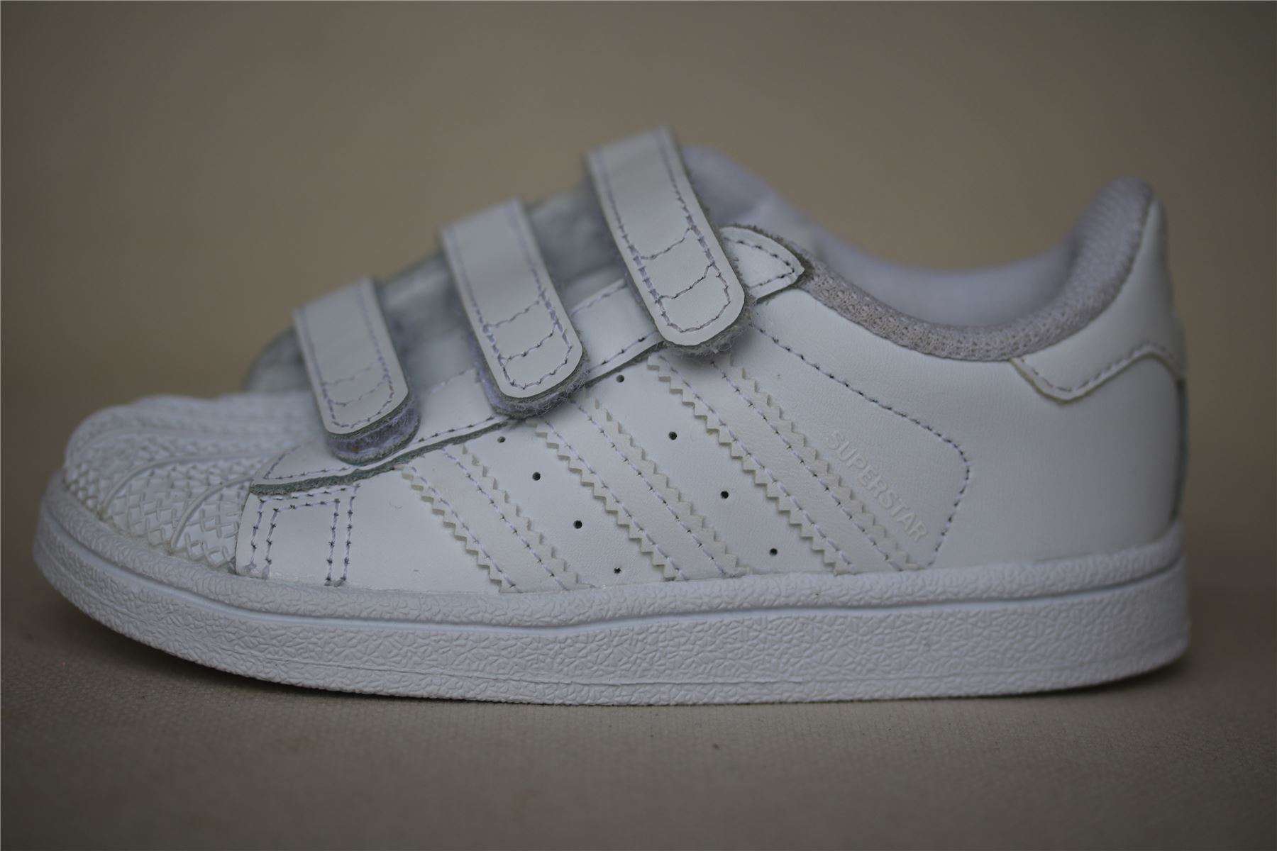 ADIDAS ORIGINALS SUPERSTAR KIDS WHITE TRAINERS EU 25 UK 7.5K US 8K - Image 2