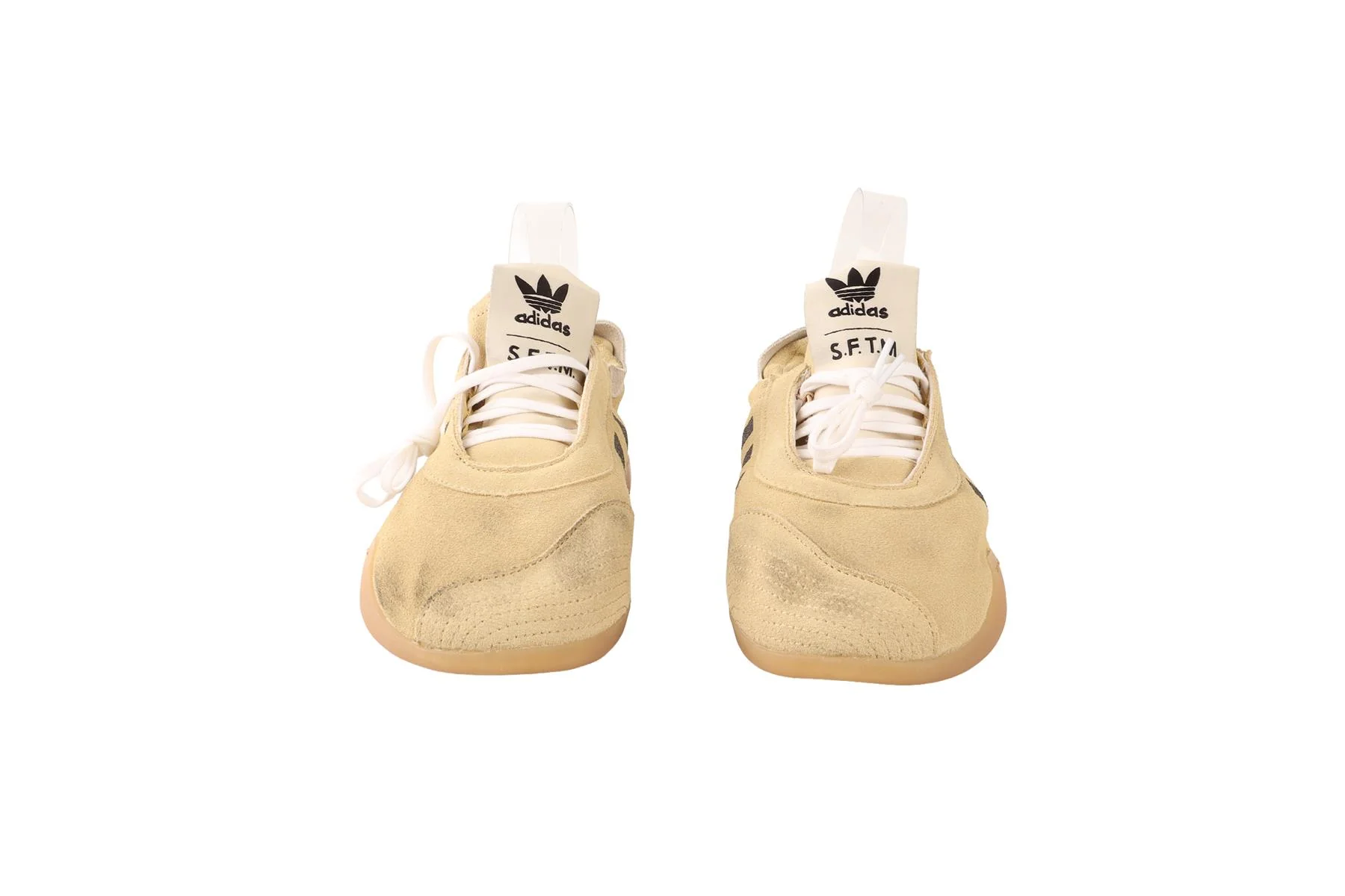 ADIDAS + SFTM BEIGE TAEKWONDO MEI CREAM WHITE SNEAKERS EU 38 2/3 UK 5.5 US 7 - Image 3