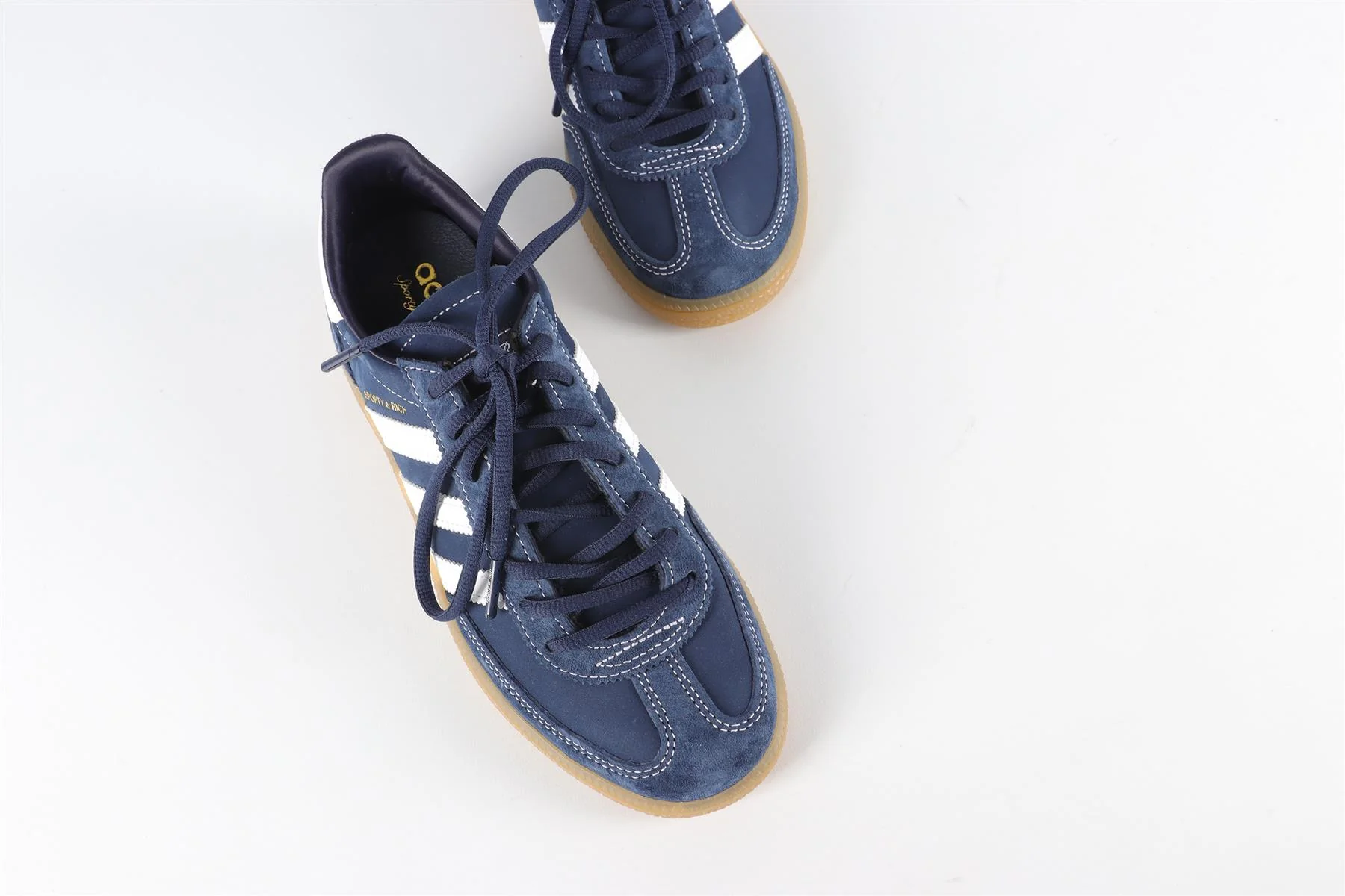 ADIDAS + SPORTY & RICH BLUE HANDBALL SPEZIAL NIGHT INDIGO SNEAKERS EU 38 UK 5 US 5.5 - Image 4