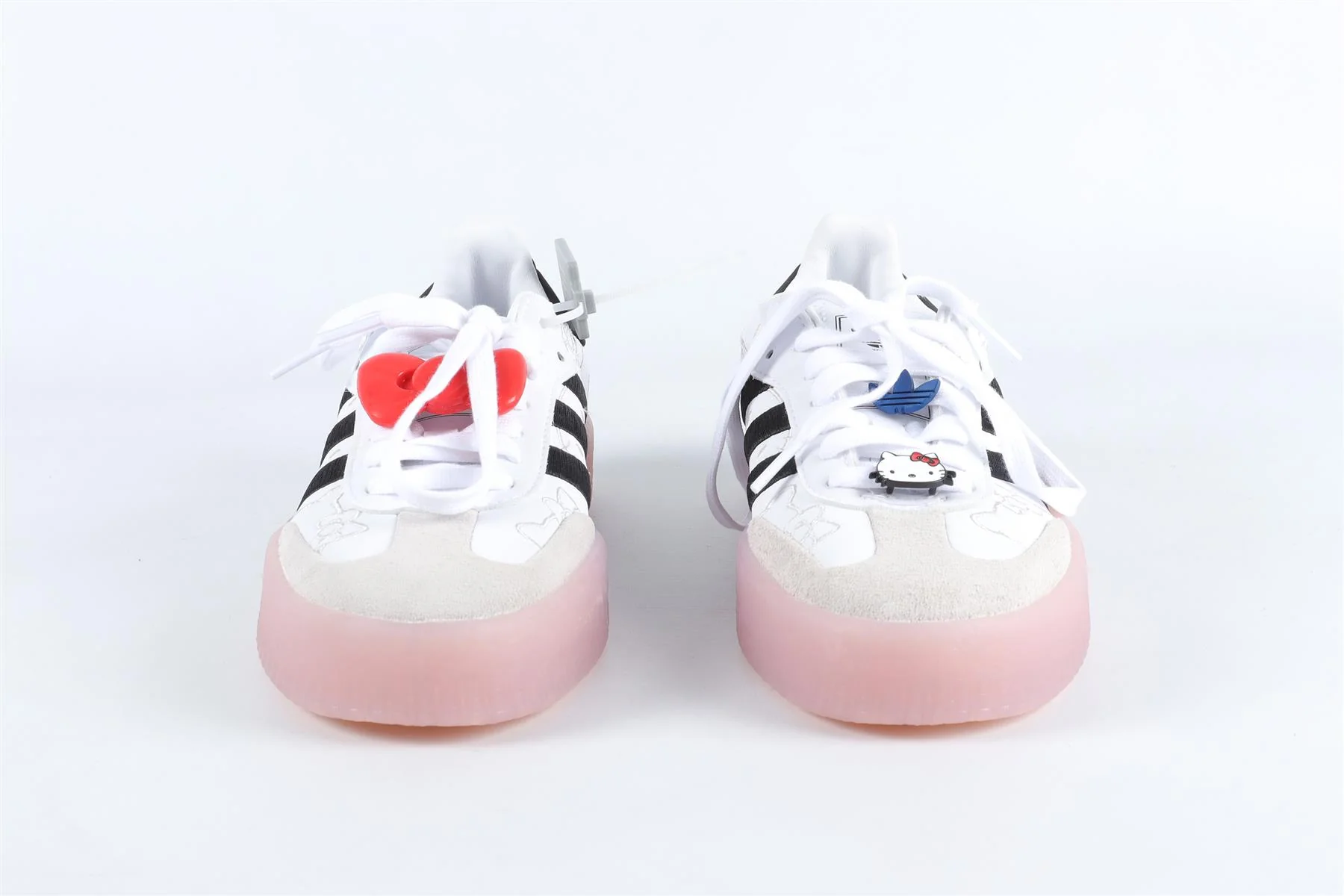 ADIDAS WHITE LEATHER TRAINERS UK 4.5 EU 37.5 US 6 - Image 3