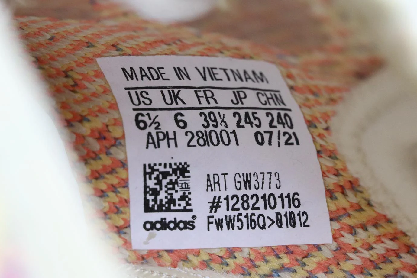 ADIDAS YEEZY BOOST 350 V2 PRIMEKNIT SNEAKERS EU 39 ⅓ UK 6 US 6 ½ - Image 6
