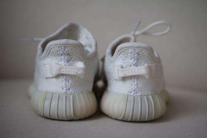 ADIDAS YEEZY KIDS BOOST 350 CREAM WHITE TRAINERS EU 23.5 UK 6.5 - Image 3
