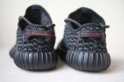 ADIDAS YEEZY KIDS BOOST 350 PIRATE BLACK TRAINERS EU 26 UK 8.5K - Image 3