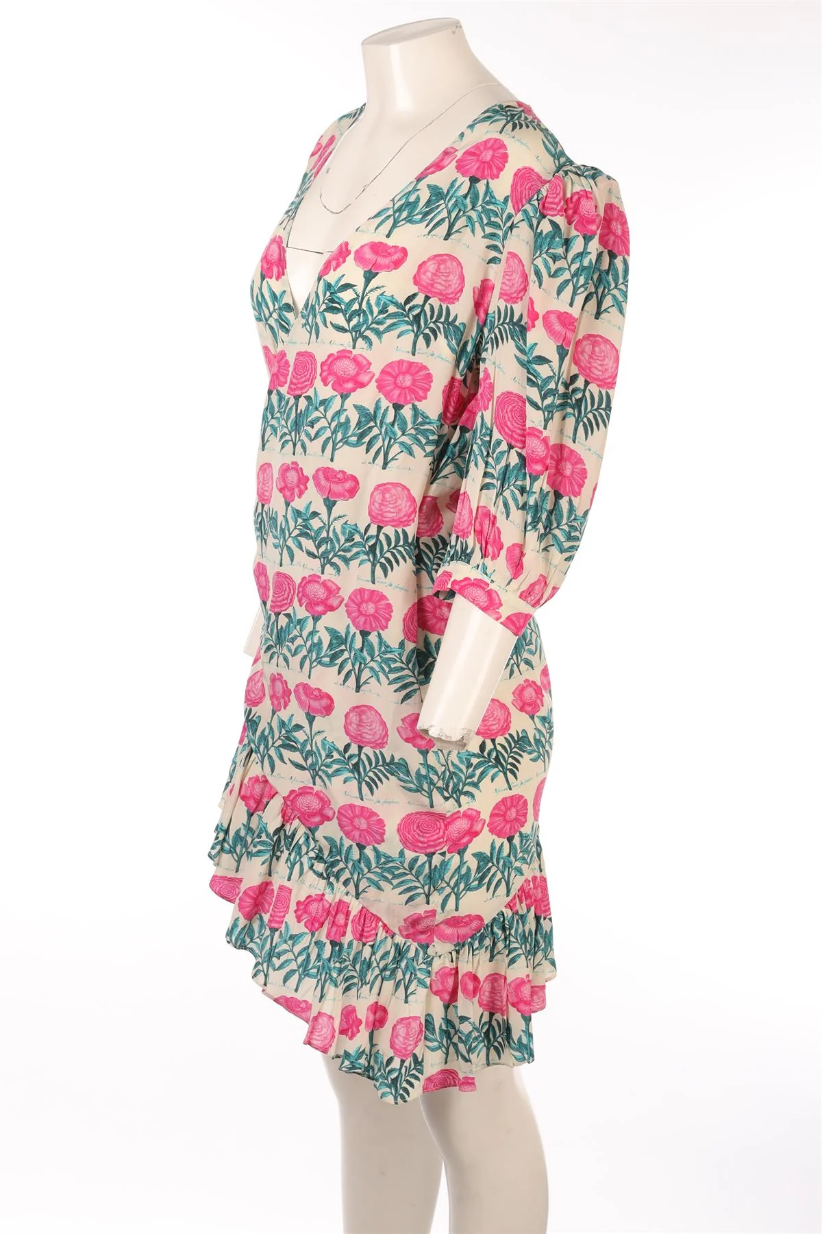 ADRIANA DEGREAS MULTI SILK MINI DRESS MEDIUM-LARGE - Image 3